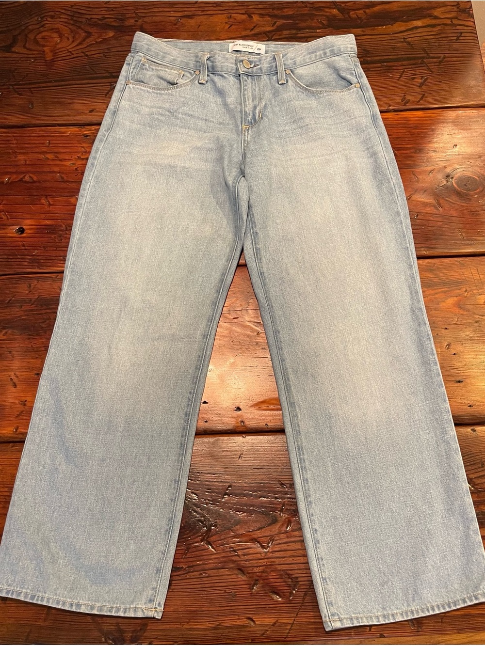 Just Black Denim Light Wash Low Rise Baggy Jeans Size 29